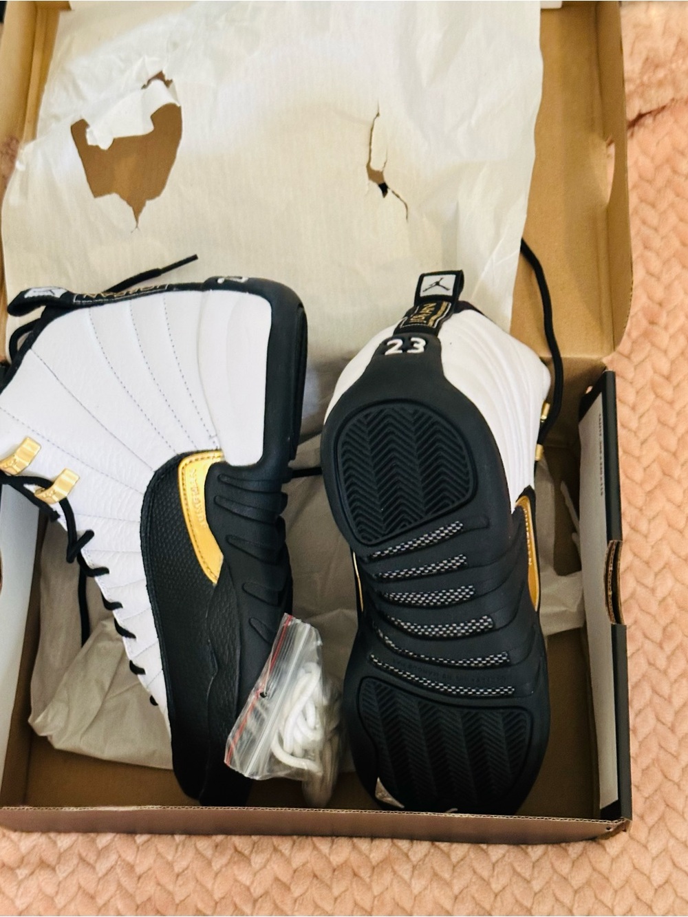 Jordan Women’s Sneakers — White / Black / Gold